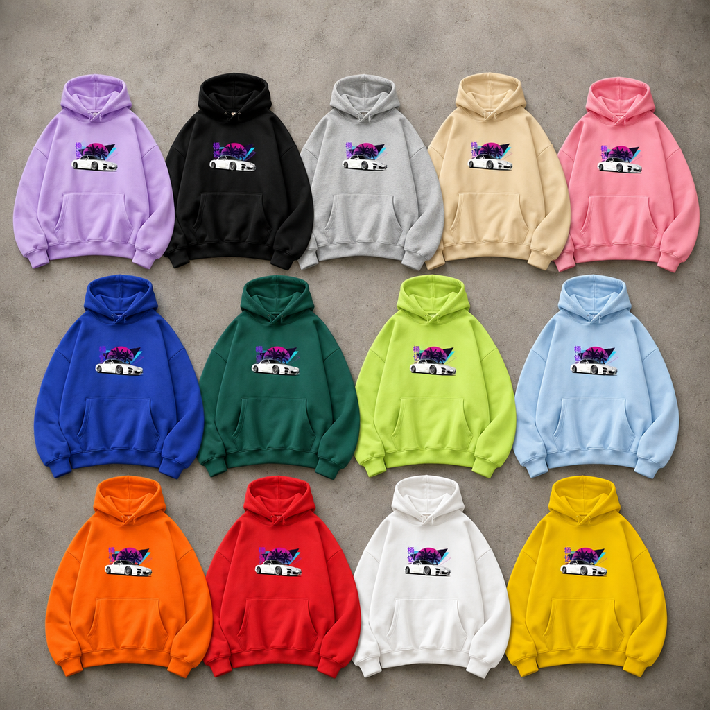 Mazda RX7 JDM hoodie colourway options — Redlined Australia