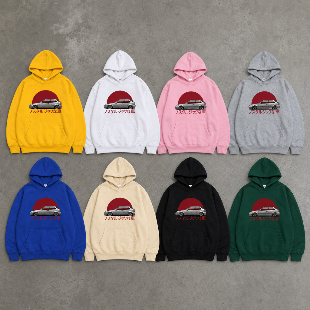 Honda Civic JDM hoodie colourway options — Redlined Australia