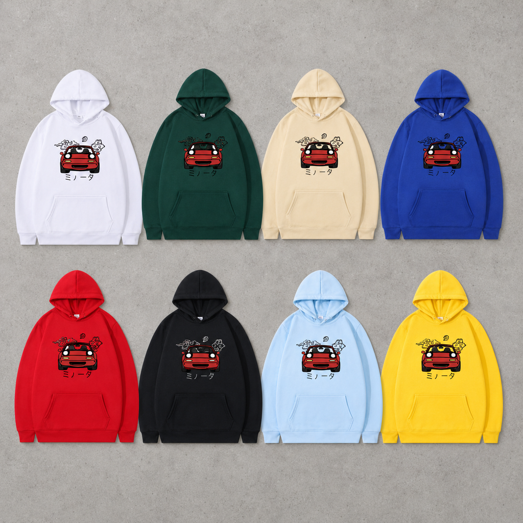 Mazda MX-5 Miata hoodie colourway options — Redlined Australia