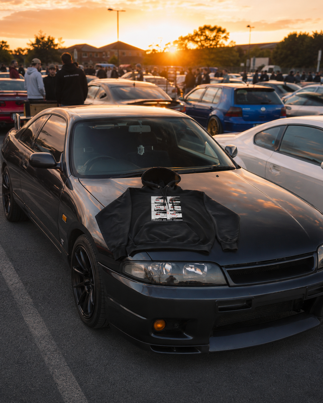 Redlined GTR Hoodie — Nissan GT-R R35 graphic oversized JDM hoodie, Australia