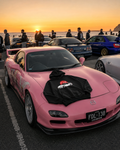 Redlined RX7 Hoodie — widebody Mazda RX-7 kanji graphic oversized JDM hoodie, Australia