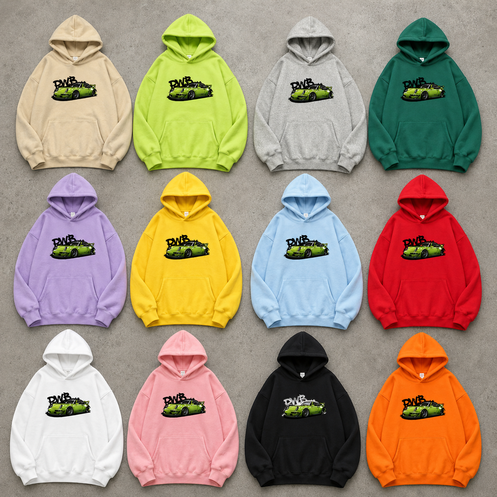 RWB Porsche 911 hoodie colourway options — Redlined Australia