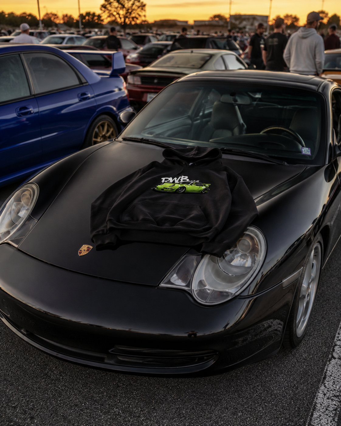 Redlined 911 RWB Hoodie — Rauh-Welt widebody Porsche 911 graphic oversized hoodie, Australia