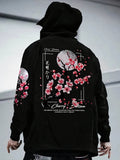 Redlined Cherry Blossom Hoodie — sakura lined hood Japanese streetwear, Australia